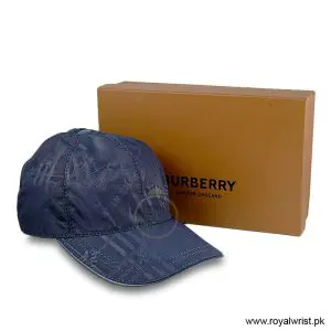 Burberry Jacquard Equestrian Knight Nylon Baseball Cap Navy Blue B18266