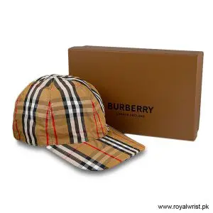 Burberry Vintage Check Nylon Baseball Cap Honey / Beige B18269