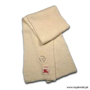 Alternative view of Burberry Ribbed Knitted Beanie & Scarf Set Cream B18271