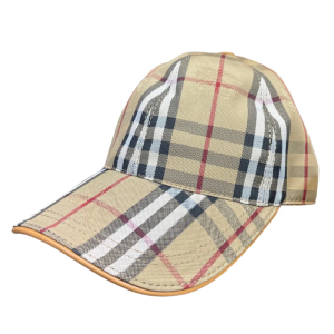 Burberry Men's Check Cotton Baseball Cap Beige 11587466