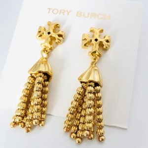 Alternative view of Tory Burch Women’s Roxanne Beaded Tassel Gold Earrings TB40274X
