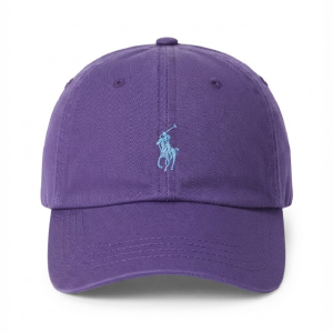 Ralph Lauren Polo Classic Unisex Purple Baseball Cap with Light Blue Embroidered Logo 98203/19
