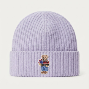 Polo Ralph Lauren Ribbed Knit Beanie with Signature Polo Bear Patch Lavender / Lilac 449P06568004/5