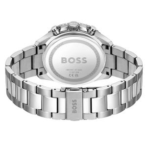Alternative view of Hugo Boss Men’s Runner Quartz Chronograph Silver Stainless Steel Blue Dial 43mm Watch 1514143