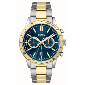 Hugo Boss Men’s Allure Quartz Chronograph Blue Dial Two-Tone Stainless Steel 44mm Watch 1514163
