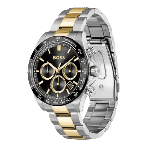 Alternative view of BOSS Men’s Hero 2.0 Quartz Chronograph Black Dial Two-Tone Stainless Steel 43mm Watch 1514269
