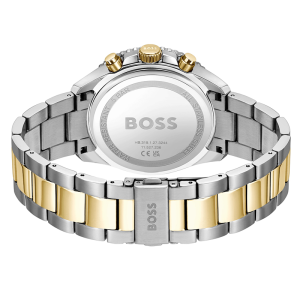 Alternative view of Hugo Boss Men’s Runner Quartz Chronograph Grey Dial Two-Tone Stainless Steel 43mm Watch 1514144