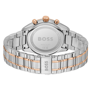 Alternative view of Hugo Boss Men’s Grand Prix Quartz Chronograph Grey Dial Two-Tone Stainless Steel 44mm Watch 1514252