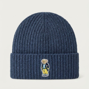 Polo Ralph Lauren Ribbed Knit Beanie with Signature Polo Bear Patch Light Blue 449P06568004/4