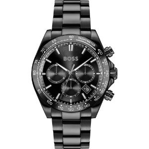 BOSS Men’s Hero 2.0 Quartz Chronograph Black Dial Black Stainless Steel 43mm Watch 1514271