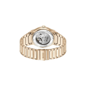 BOSS Men’s Candor Automatic Black Dial Rose Gold Stainless Steel 41mm Watch 1514185 - Image 3