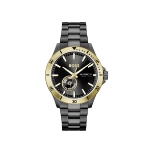 BOSS Men’s Troper Automatic Black Dial Black Stainless Steel 42mm Watch 1514203