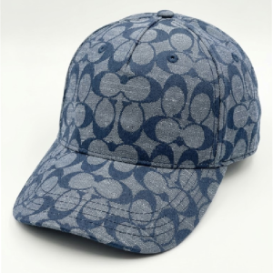 Coach Baseball Unisex Blue Cap In Signature in Chambray C6679