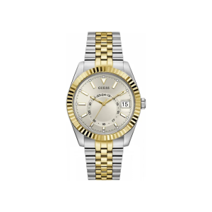 GUESS Men’s GD Jaden Quartz Beige Sunray Dial Two-Tone Stainless Steel 42mm Watch GW0977G6