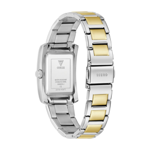 GUESS Women’s Bonnie Quartz Green Roman Numeral Dial Silver-Tone Stainless Steel Two-Tone Bracelet 27mm Watch GW0874L2 - Image 3