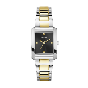 GUESS Women’s Bonnie Quartz Black Dial Two-Tone Stainless Steel 27mm Watch GW0876L3