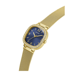 Alternative view of GUESS Women’s Tapestry Quartz Navy Blue Dial Gold-Tone Stainless Steel Crystal-Bezel Mesh Bracelet 32mm Watch GW0354L6