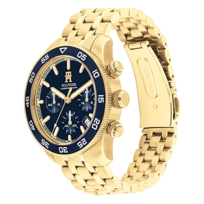 Tommy Hilfiger Men’s Quartz Gold Stainless Steel Blue Dial 41mm Watch 1792158 - Image 2