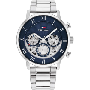 Tommy Hilfiger Men’s Quartz Silver Stainless Steel Blue Dial 44mm Watch 1710569