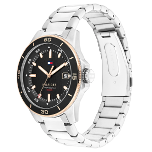 Alternative view of Tommy Hilfiger Men’s Quartz Silver Stainless Steel Black Dial 43mm Watch 1792228