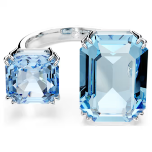 Swarovski Women's Millenia Open Ring Octagon Cut Blue Rhodium Plated 5694142