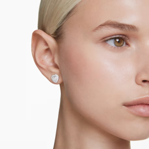 Swarovski Ariana Grande x Swarovski Heart Stud Earrings White Rhodium Plated 5720859 - Image 5