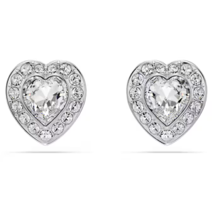 Alternative view of Swarovski Ariana Grande x Swarovski Heart Stud Earrings White Rhodium Plated 5720859