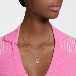 Swarovski Swan Pendant Medium Pink Rose Gold-Tone Plated 5647552 - Image 5