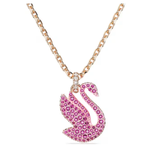 Swarovski Swan Pendant Medium Pink Rose Gold-Tone Plated 5647552