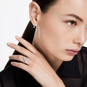 Swarovski Galaxy Diamond Ring Set of 2 White Gold with Pear & Mixed Cuts 5688854 - Image 7