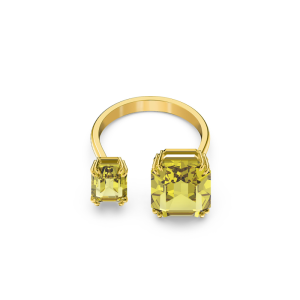 Swarovski Millenia Open Ring Square Cut Crystals Yellow Gold-Tone Plated 5600916