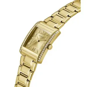 GUESS Women’s Bonnie Quartz Champagne Dial Gold-Tone Stainless Steel Crystal-Bezel 27mm Watch GW0874L4 - Image 3