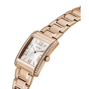 Alternative view of GUESS Women’s Bonnie Quartz White Dial Rose Gold-Tone Stainless Steel Crystal Bezel 27mm Watch GW0874L3