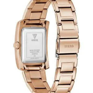 GUESS Women’s Bonnie Quartz White Dial Rose Gold-Tone Stainless Steel Crystal Bezel 27mm Watch GW0874L3 - Image 4