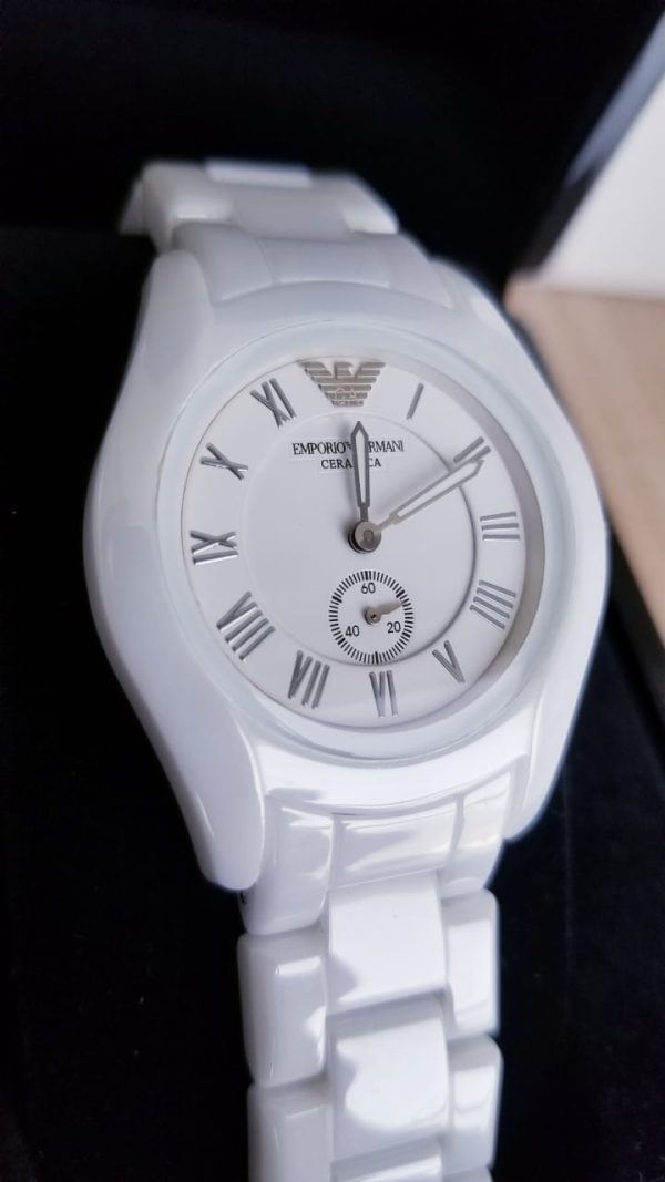 Emporio Armani AR1405 Ceramic Ladies Chronograph Watch - Original
