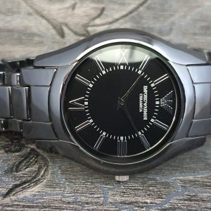 Emporio Armani Women's AR1441 Ceramic Slim Black Dial Watch-ORIGINAL