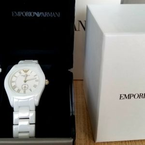Emporio Armani AR1405 Ceramic Ladies Chronograph Watch - Original