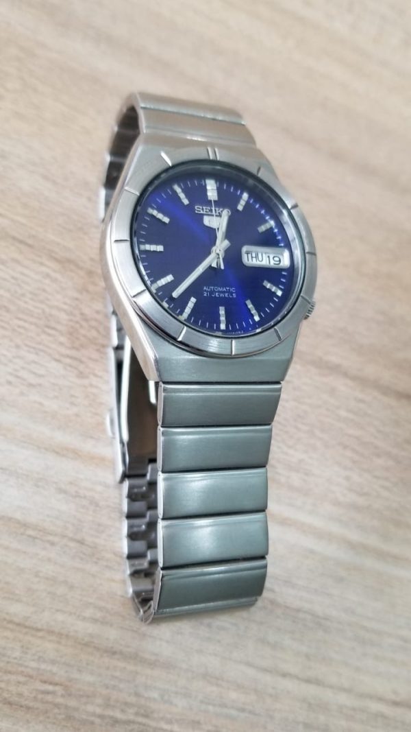 seiko 5 blue gold