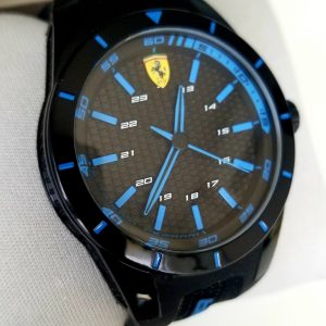 Ferrari Men's 0830247 REDREV Analog Display Japanese Quartz Black Watch