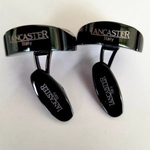 Genuine Lancaster Italy Cufflinks (Black)