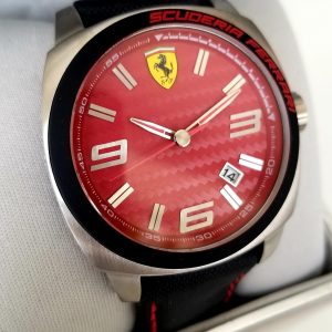Ferrari Men's 0830164 Aero Evo Red Dial Analog Display Quartz Black Watch