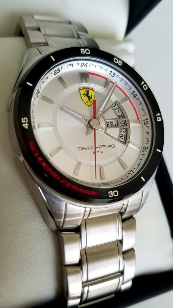 Ferrari Men's 0830187 Gran Premio Analog Display Quartz Silver Watch