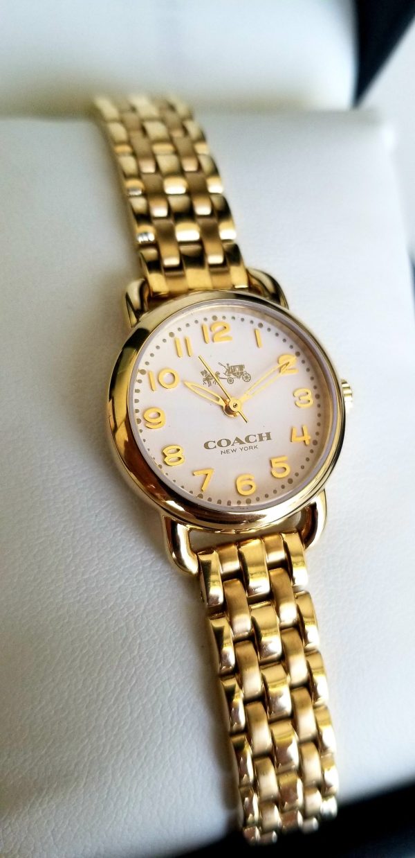 Coach Ladies Delancey Golden Watch 14502241