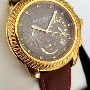 Akribos XXIV Mykonos Women's Chronograph Quartz Strap Watch AK438G