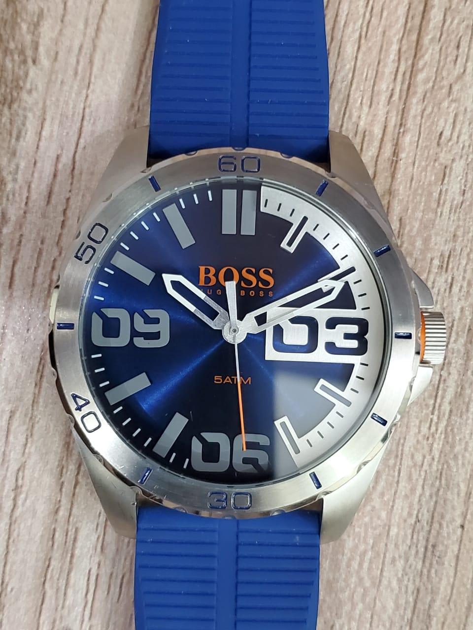 Hugo Boss Orange Quartz Classic Silicone Blue – Strap Berlin Analogue Mens 1513286