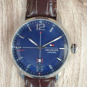 Tommy Hilfiger Men's 1791216 George Analog Blue Display Japanese Quartz Black Watch