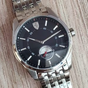 Ferrari Men's Stainless Steel Quartz Black Dial chronograph 5ATM WR Watch 0830230