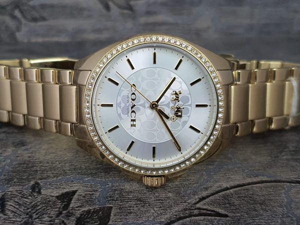 Coach New York Ladies Tristen Gold Plated Stainless Steel Quartz Watch 14502470