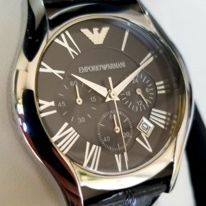 Emporio Armani Men's AR1633 Leather Band Chronograph Watch