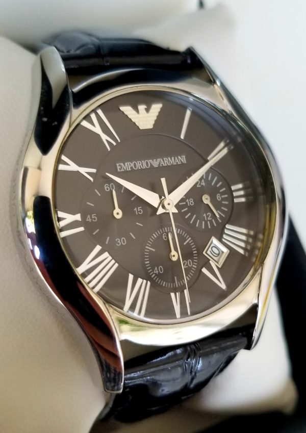 Emporio Armani Men's AR1633 Leather Band Chronograph Watch